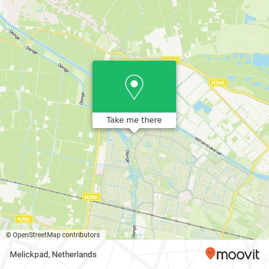 Melickpad, 5045 KZ Tilburg kaart