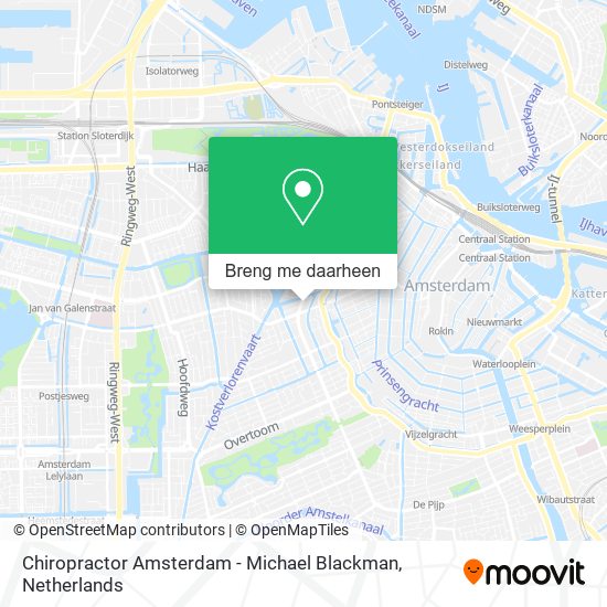 Chiropractor Amsterdam - Michael Blackman kaart