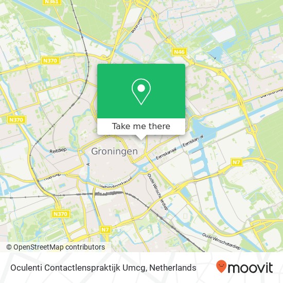 Oculenti Contactlenspraktijk Umcg, Hanzeplein 1 kaart