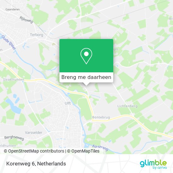 Korenweg 6 kaart