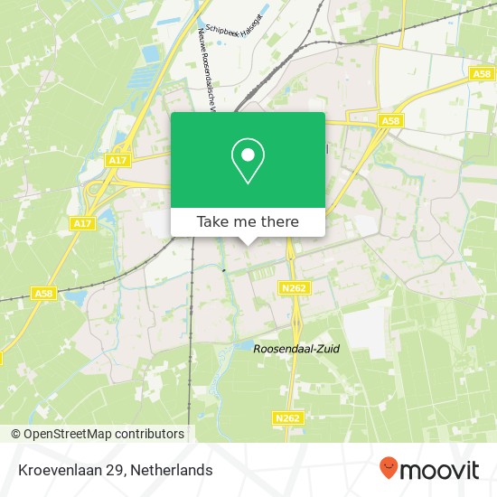 Kroevenlaan 29, 4707 BJ Roosendaal kaart