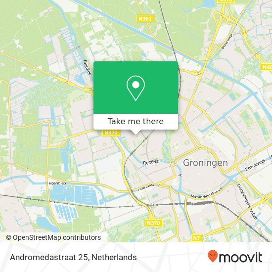 Andromedastraat 25, 9742 PP Groningen kaart