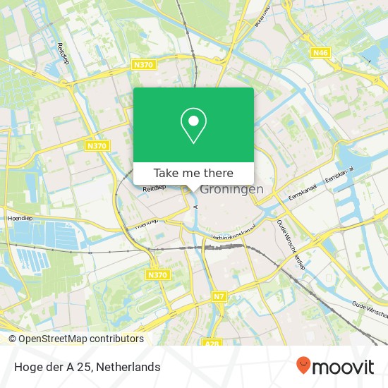 Hoge der A 25, 9712 AD Groningen kaart