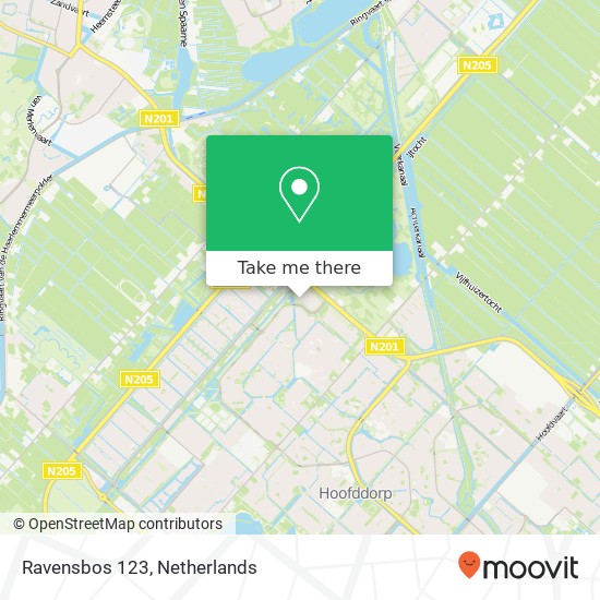 Ravensbos 123, 2134 TR,2134 TR Hoofddorp kaart