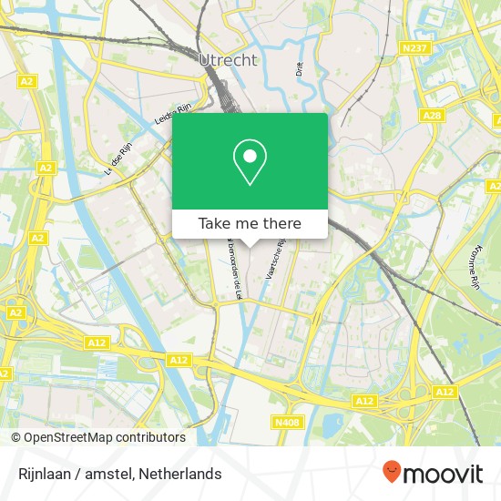 Rijnlaan / amstel, 3522 BE Utrecht kaart