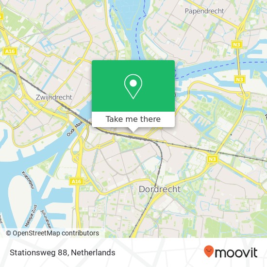 Stationsweg 88, 3311 JW Dordrecht kaart