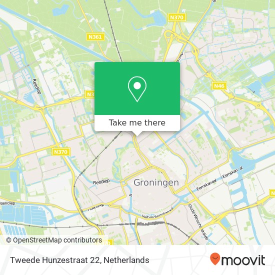 Tweede Hunzestraat 22, 9715 BR Groningen kaart