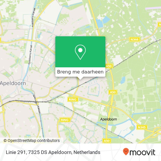 Linie 291, 7325 DS Apeldoorn kaart