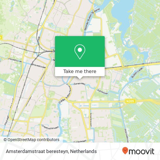 Amsterdamstraat beresteyn, 2032 SG Haarlem kaart