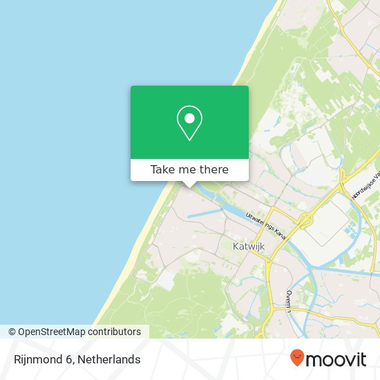 Rijnmond 6, 2225 VV Katwijk aan Zee kaart