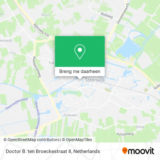 Doctor B. ten Broeckestraat 8 kaart