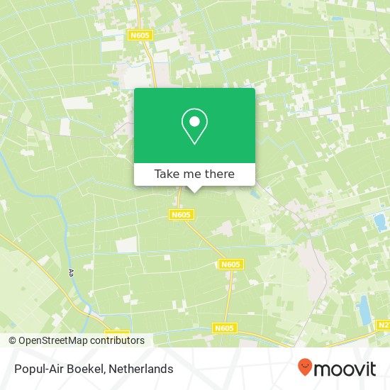 Popul-Air Boekel, Peelstraat 4B 5427 EG Boekel kaart