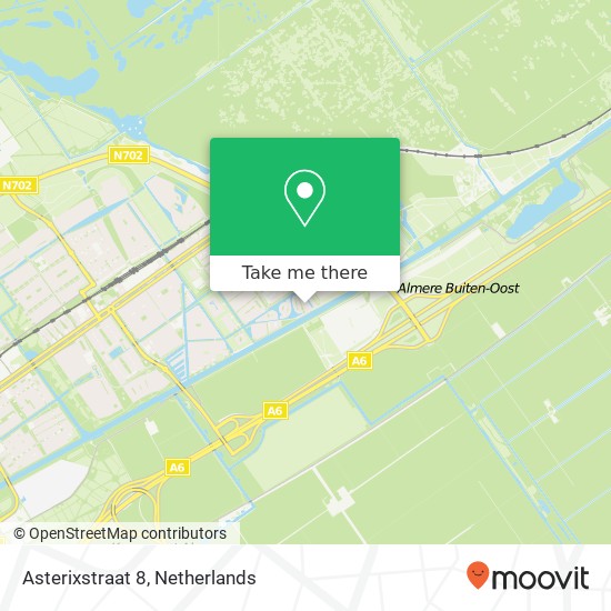 Asterixstraat 8, 1336 MR Almere-Buiten kaart