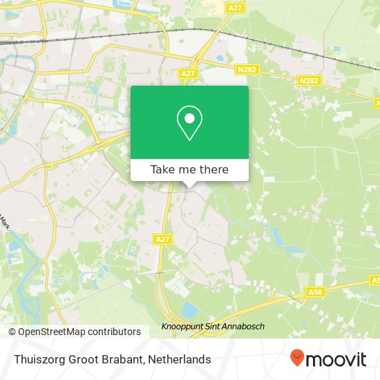Thuiszorg Groot Brabant, Lange Bunder 5 kaart