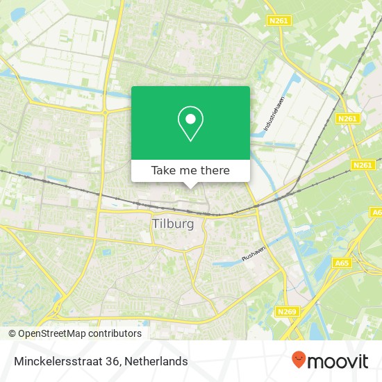 Minckelersstraat 36, 5041 AN Tilburg kaart