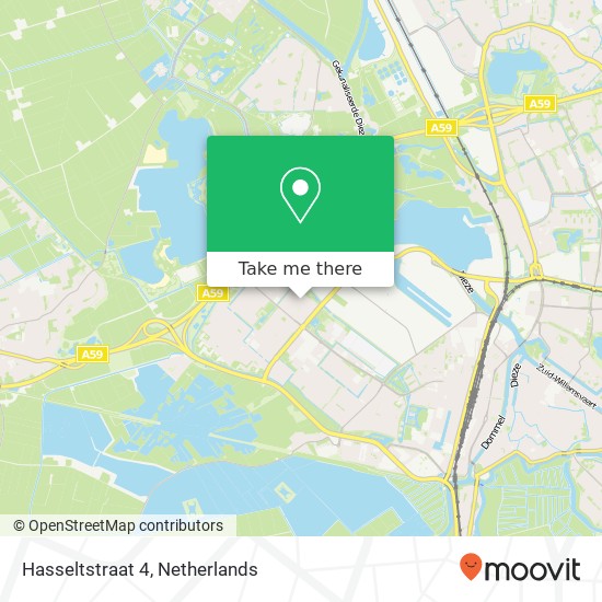 Hasseltstraat 4, 5224 VK 's-Hertogenbosch kaart