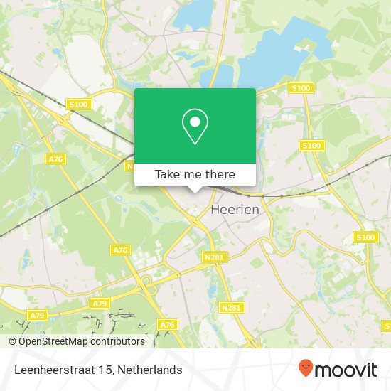 Leenheerstraat 15, 6411 TS Heerlen kaart