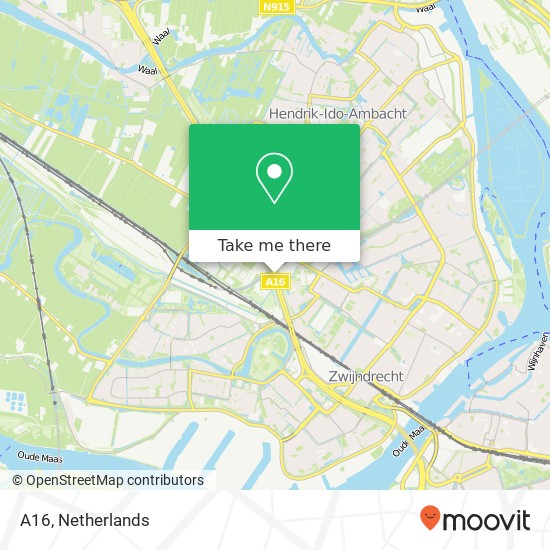 A16, 3331 Zwijndrecht kaart