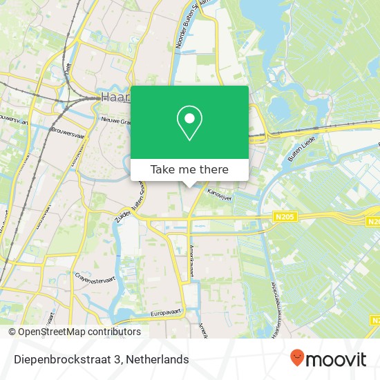 Diepenbrockstraat 3, 2033 RC Haarlem kaart