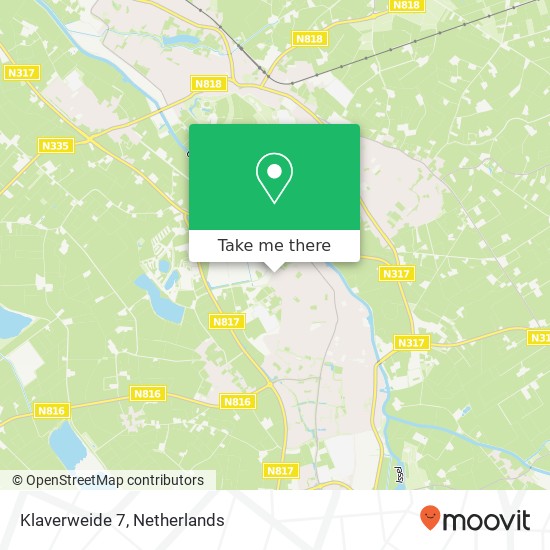 Klaverweide 7, 7071 EA Ulft kaart