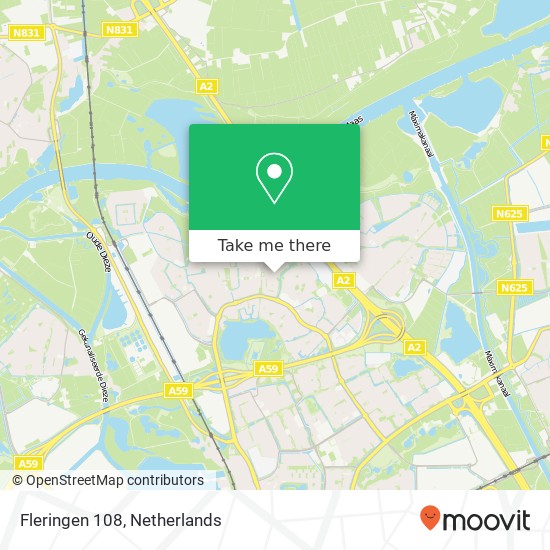 Fleringen 108, 5235 EZ 's-Hertogenbosch kaart