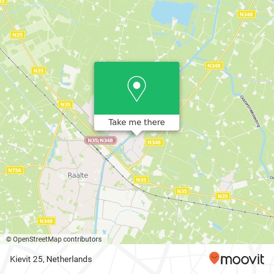 Kievit 25, 8103 CA Raalte kaart