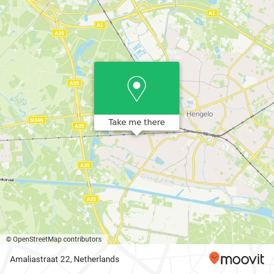 Amaliastraat 22, 7555 TN Hengelo kaart