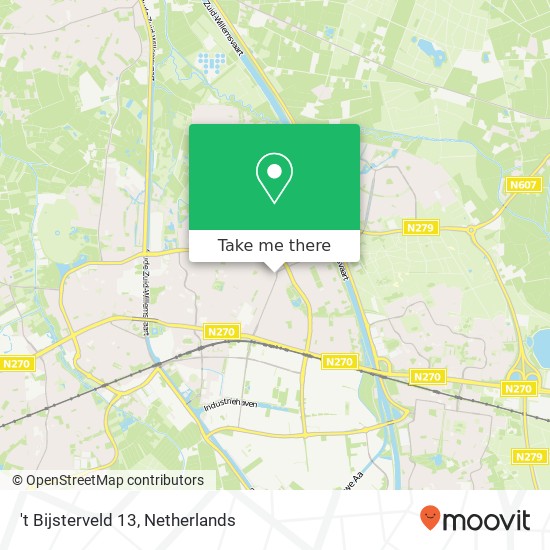 't Bijsterveld 13, 5701 GW Helmond kaart