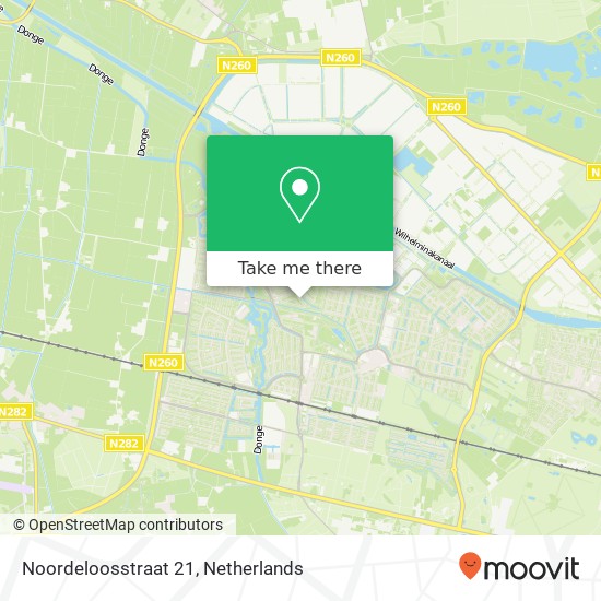 Noordeloosstraat 21, 5045 MG Tilburg kaart