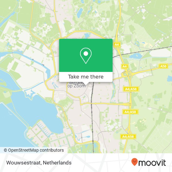 Wouwsestraat, 4611 PN Bergen op Zoom kaart