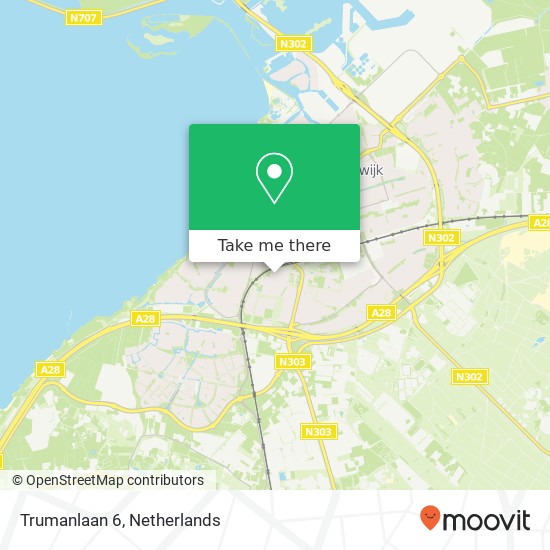 Trumanlaan 6, 3844 BG Harderwijk kaart