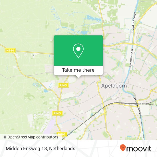 Midden Enkweg 18, 7314 JV Apeldoorn kaart