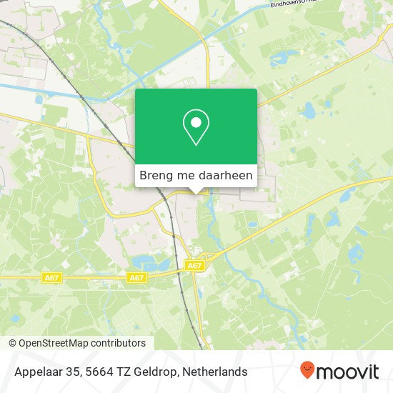 Appelaar 35, 5664 TZ Geldrop kaart