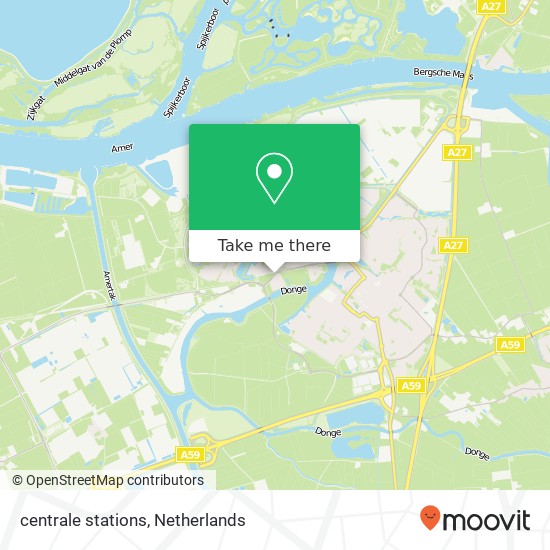 centrale stations, 4931 Geertruidenberg kaart