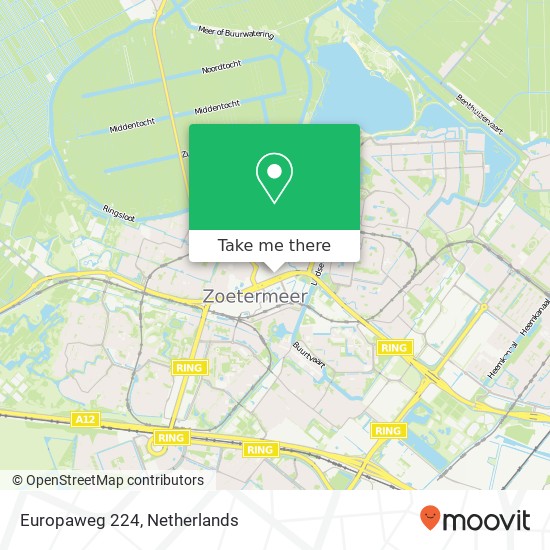 Europaweg 224, 2711 PW Zoetermeer kaart