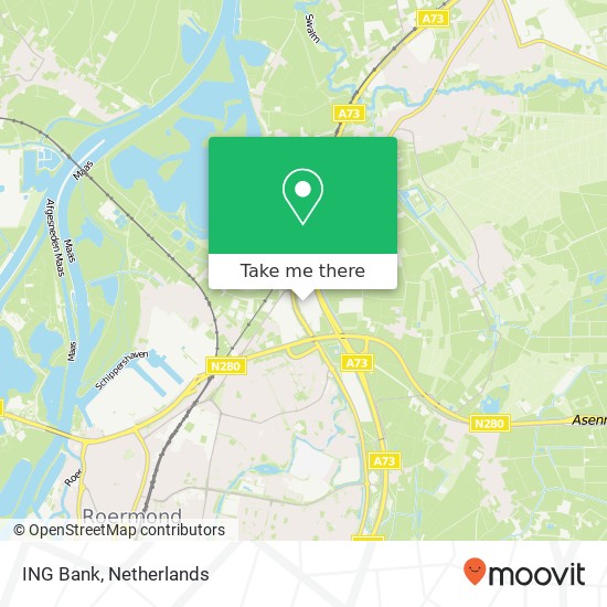ING Bank, Schaarbroekerweg 14 6042 EJ Roermond kaart