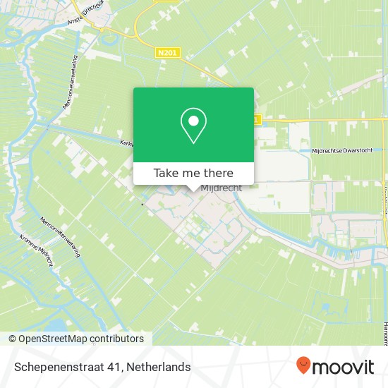 Schepenenstraat 41, 3641 HN Mijdrecht kaart
