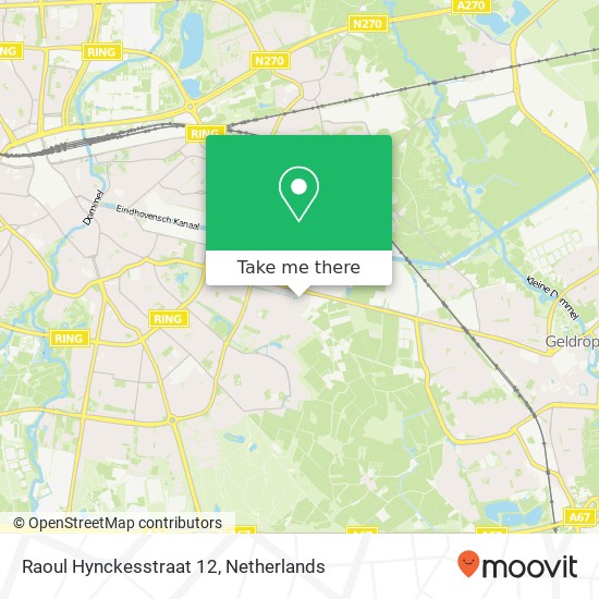 Raoul Hynckesstraat 12, 5645 LE Eindhoven kaart