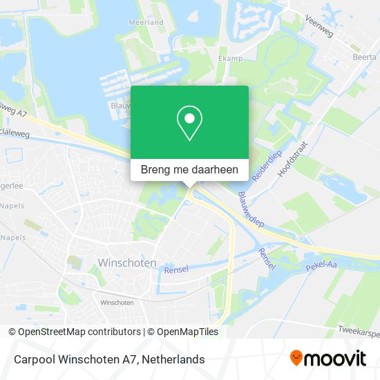 Carpool Winschoten A7 kaart