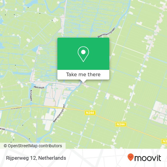 Rijperweg 12, 1464 MA Westbeemster kaart