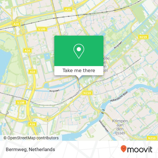 Bermweg, 3065 AN Rotterdam kaart
