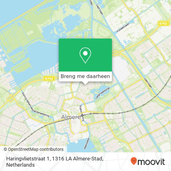 Haringvlietstraat 1, 1316 LA Almere-Stad kaart