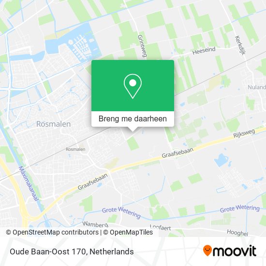 Oude Baan-Oost 170 kaart