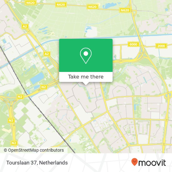 Tourslaan 37, 5627 KW Eindhoven kaart