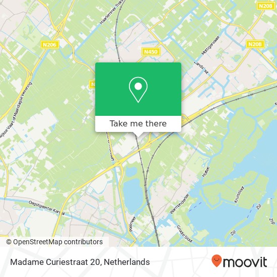 Madame Curiestraat 20, 2171 TW Sassenheim kaart