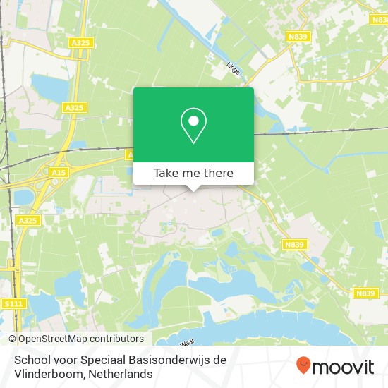 School voor Speciaal Basisonderwijs de Vlinderboom, Dorpsstraat kaart