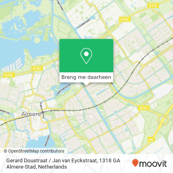 Gerard Doustraat / Jan van Eyckstraat, 1318 GA Almere-Stad kaart