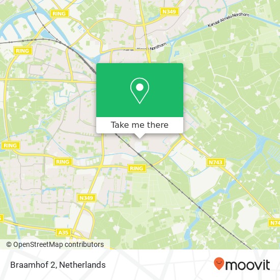 Braamhof 2, 7601 SR Almelo kaart