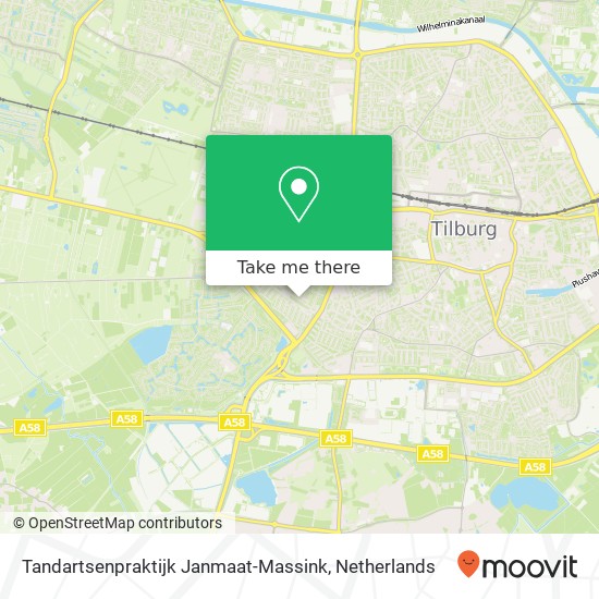 Tandartsenpraktijk Janmaat-Massink, Burgemeester van de Mortelplein kaart