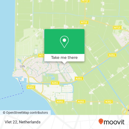 Vlet 22, 8322 EH Urk kaart